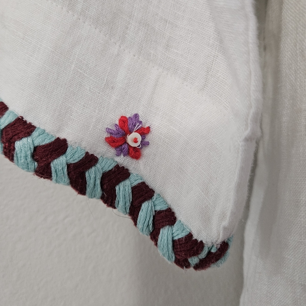 Soft Surroundings Fiesta Embroidered Top S - Picture 3 of 9